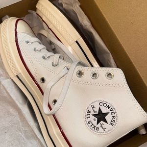 Never been worn converse high tops. White.